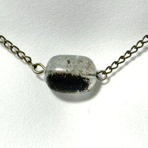 2/$20, Rustic Phantom Quartz Short Necklace, Genuine Gemstone & Bronze Chain